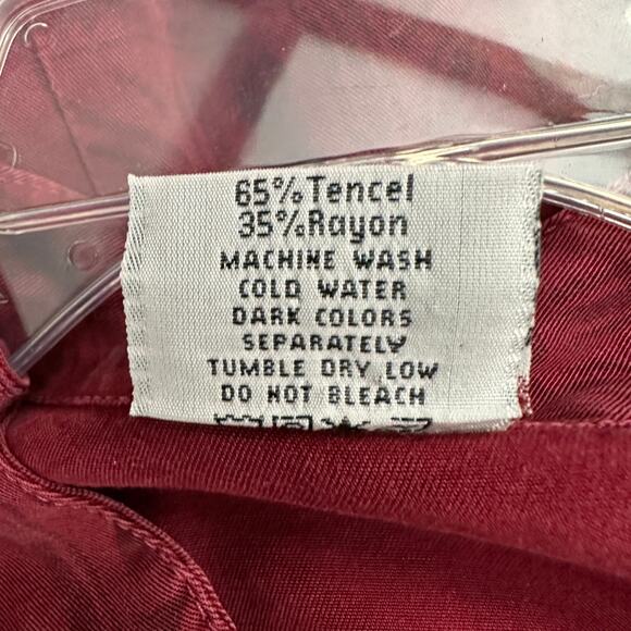 Click Womens Size S Tunic Top Burgundy Asymmetrical Vintage Artsy Lagelook Boho - Picture 4 of 7